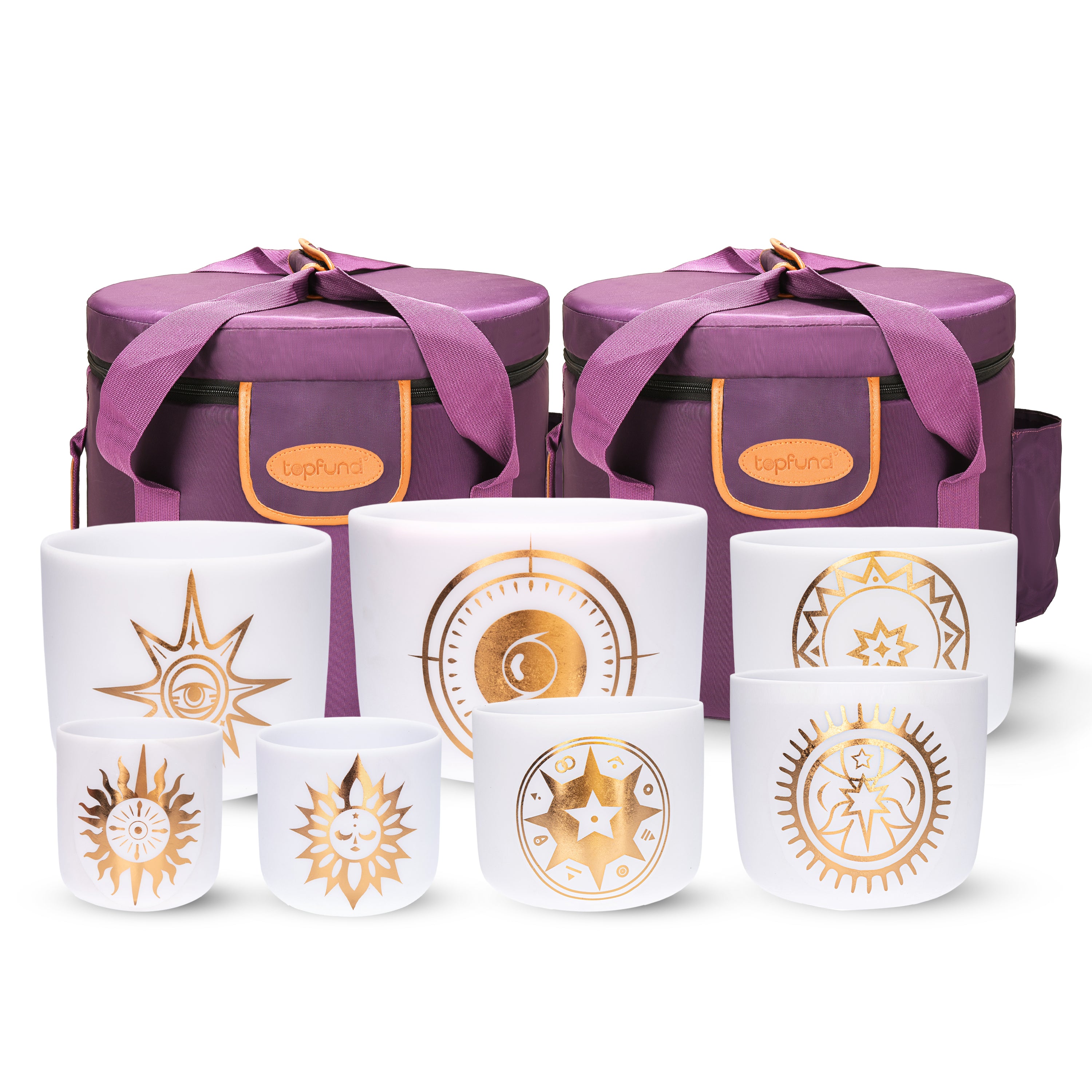 Mysterious Symbol Crystal Singing Bowl - TOPFUND Crystal Singing Bowl